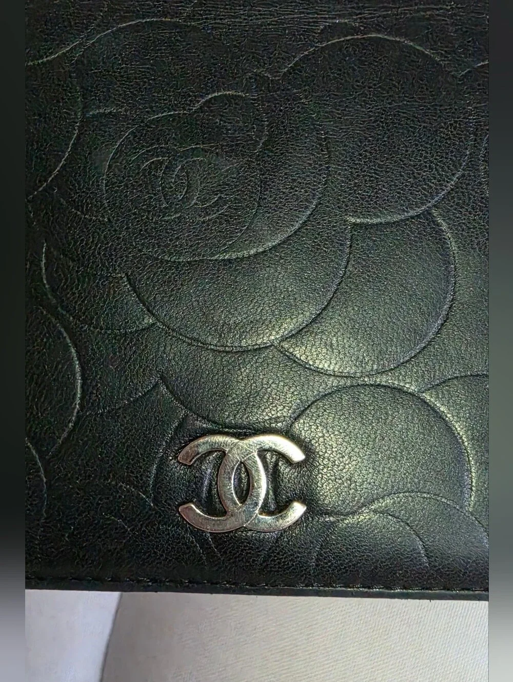 Authentic Chanel Long Clutch/Wallet Black Leather